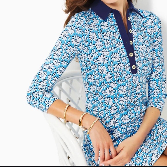 Lilly Pulitzer Tops - NWT Floral Blue and White Women's Dress